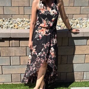 White House Black Market Black and Red Dress